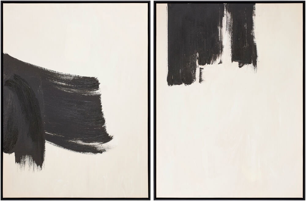 Brush Strokes Framed Art, Painting by Surya, 24" width x 32" height