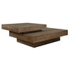 Rustic Planes Modern Coffee Table, Furniture by Uttermost, 57" width x 19.5" height x 47.25" depth thumbnail 9