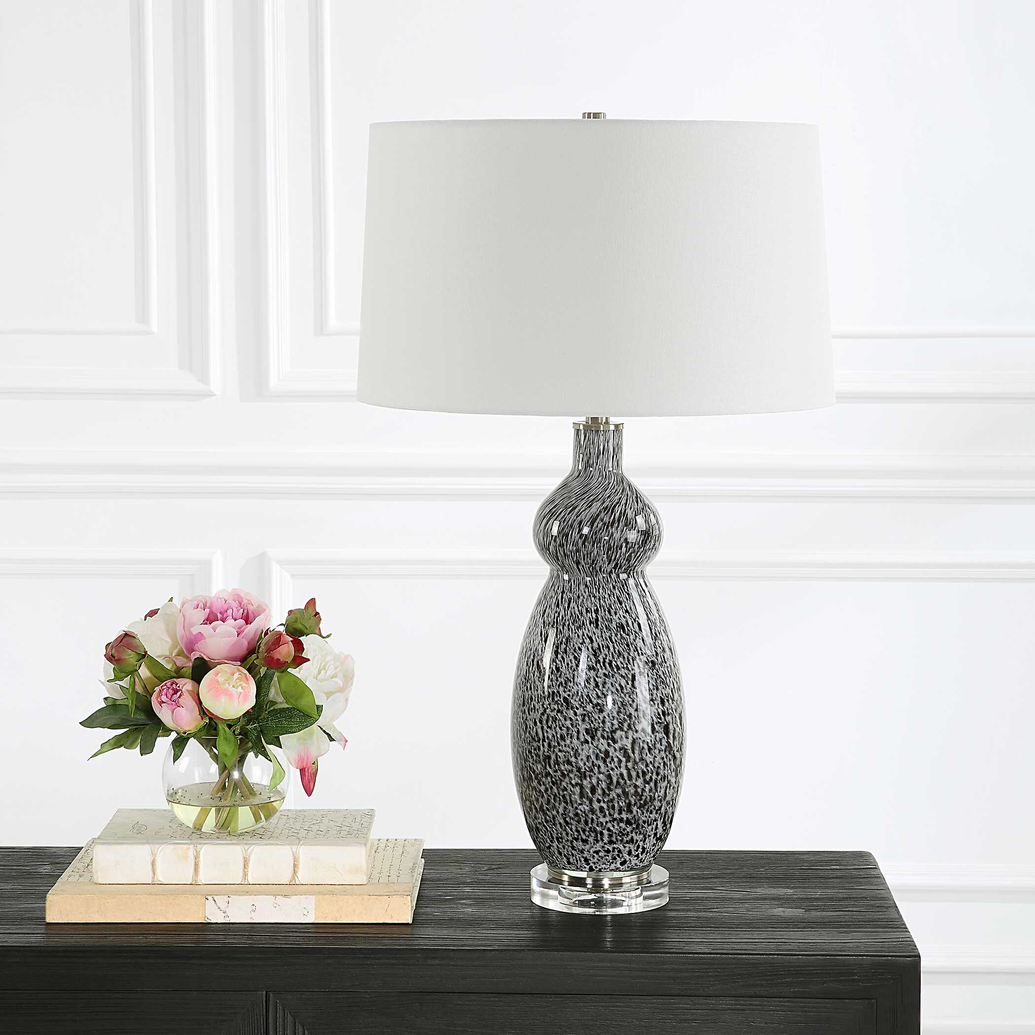 Velino Curvy Glass Table Lamp large image 