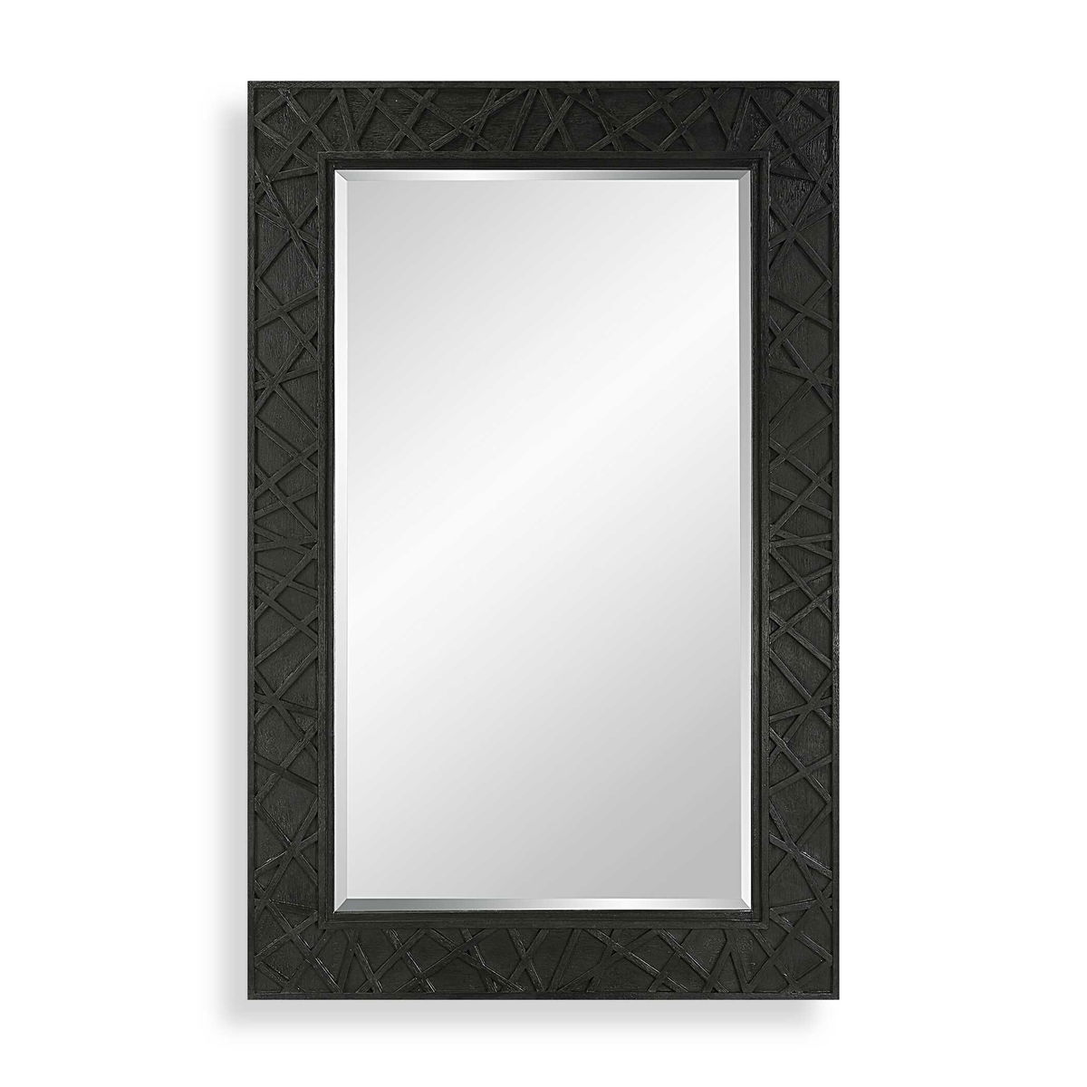 Everest Satin Black Mirror, by Uttermost, 45" width x 70" height x 1.37" depth View 1
