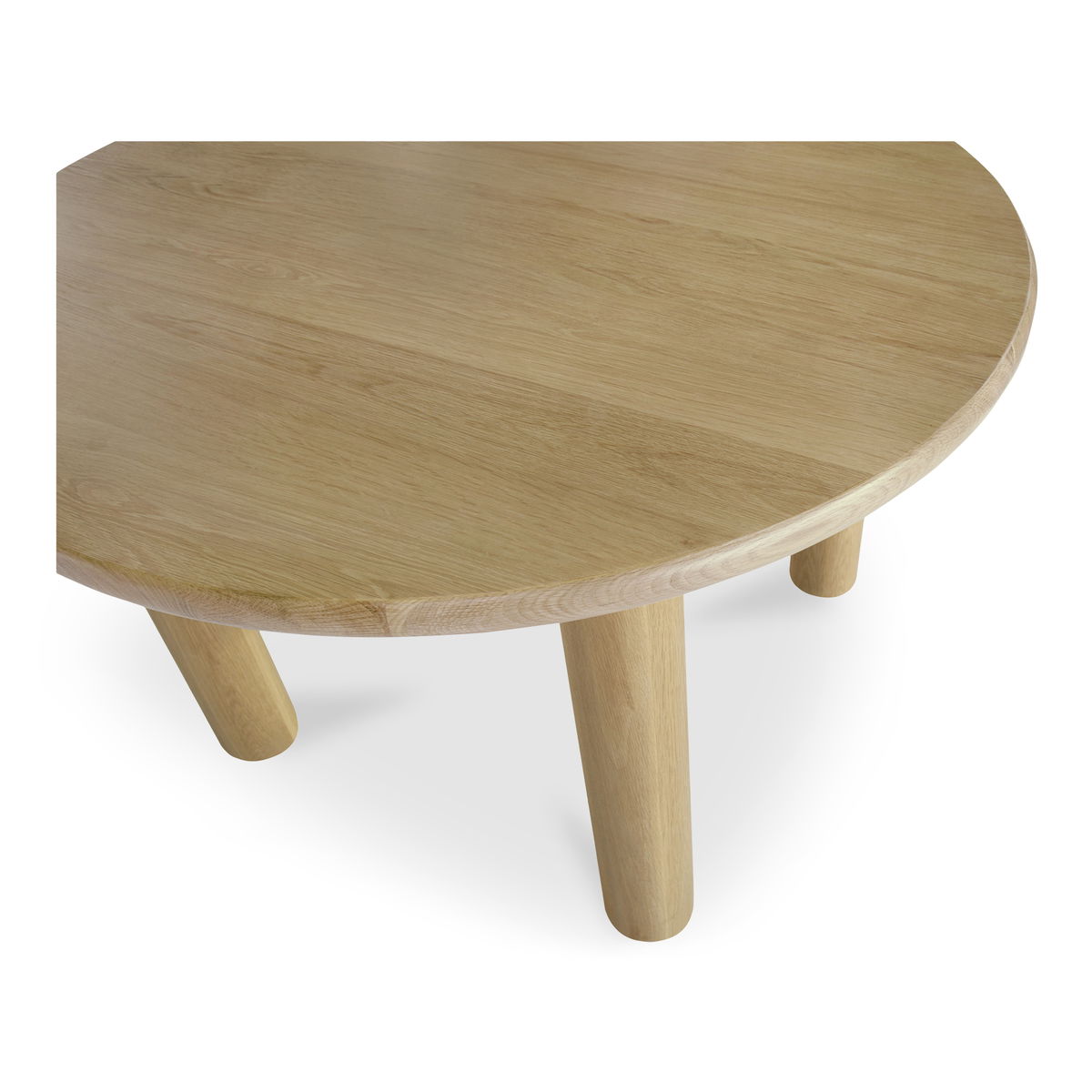 Milo Round Dining Table Oak, by Moe's Home, 48" width x 29.5" height x 48" depth View 6