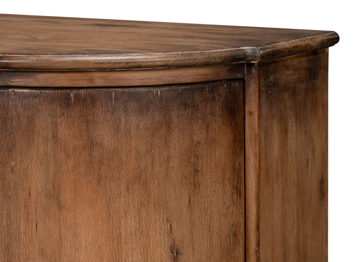 Brooks Demilune  Brown, by Sarreid, 1'8" length x 5'3" width x 3'9" height View 11