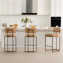 Online Designer Other Upholstered Counter Stool, Set of 3