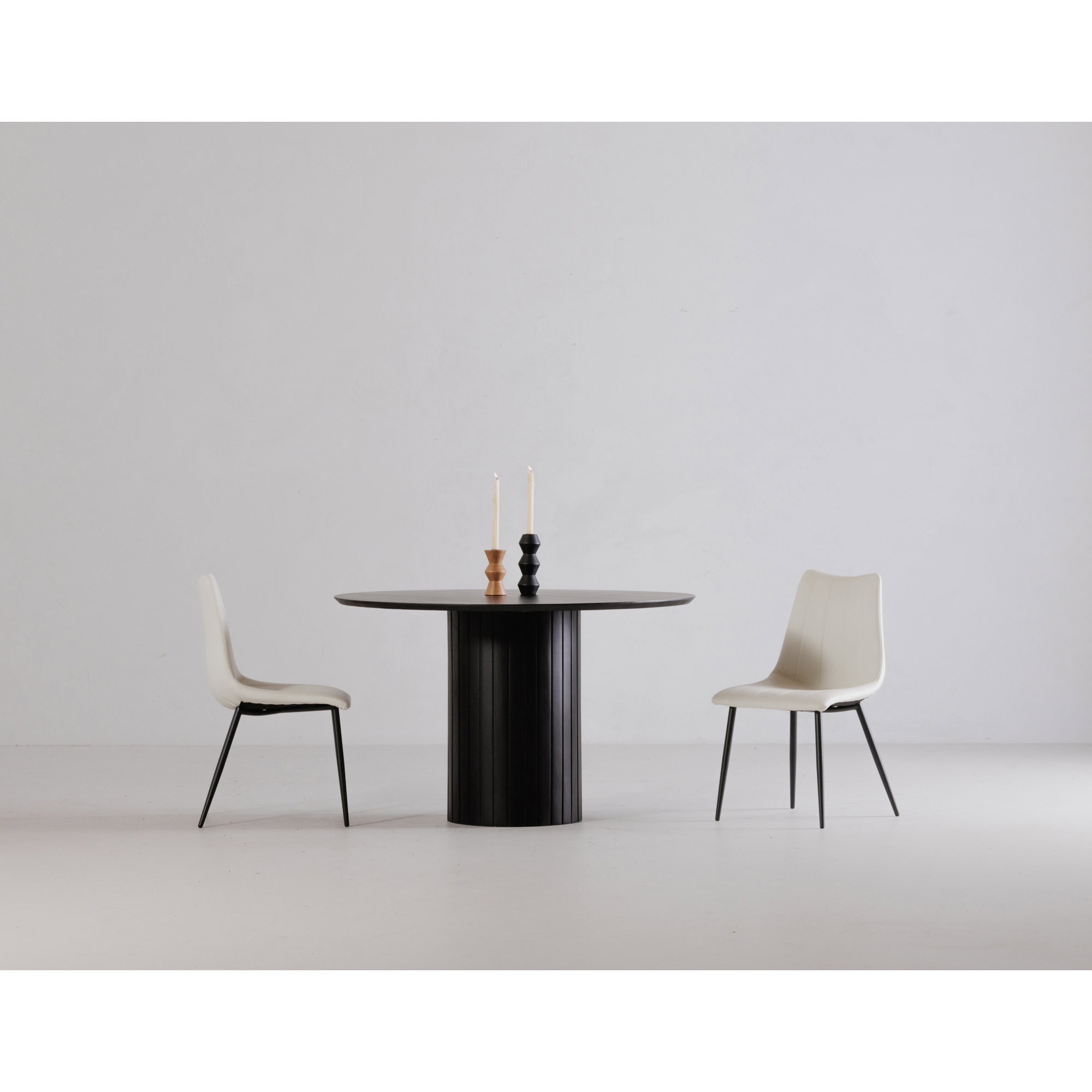 Alibi Dining Chair Ivory - Set Of Two, by Moe's Home, 18" width x 33" height x 20" depth View 8