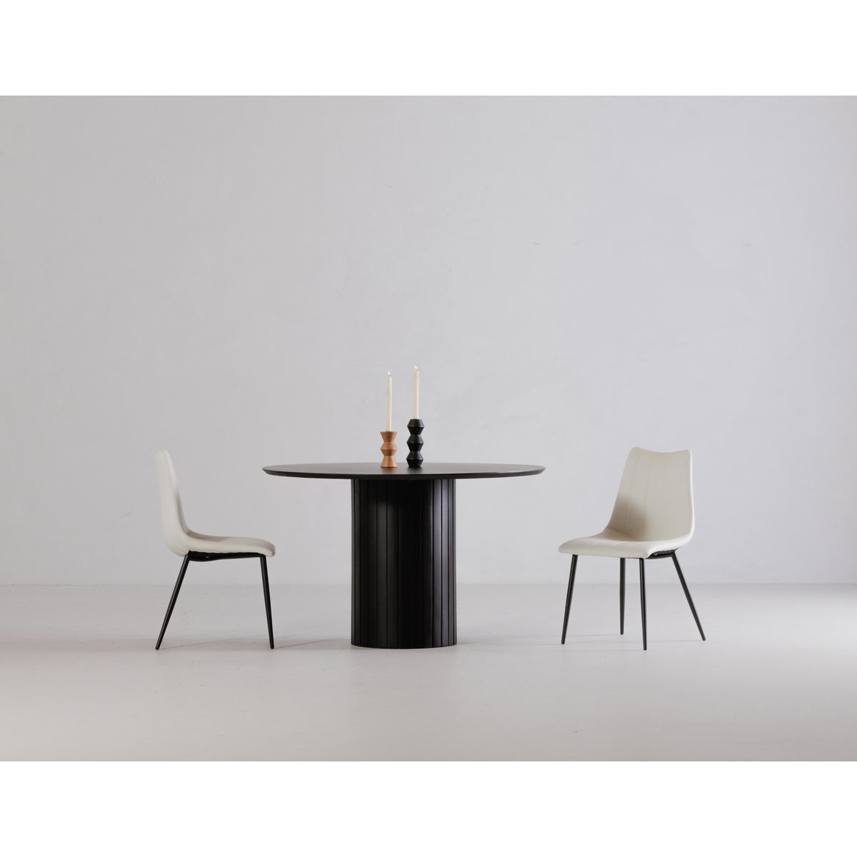 Alibi Dining Chair Ivory - Set Of Two, by Moe's Home, 18" width x 33" height x 20" depth View 9