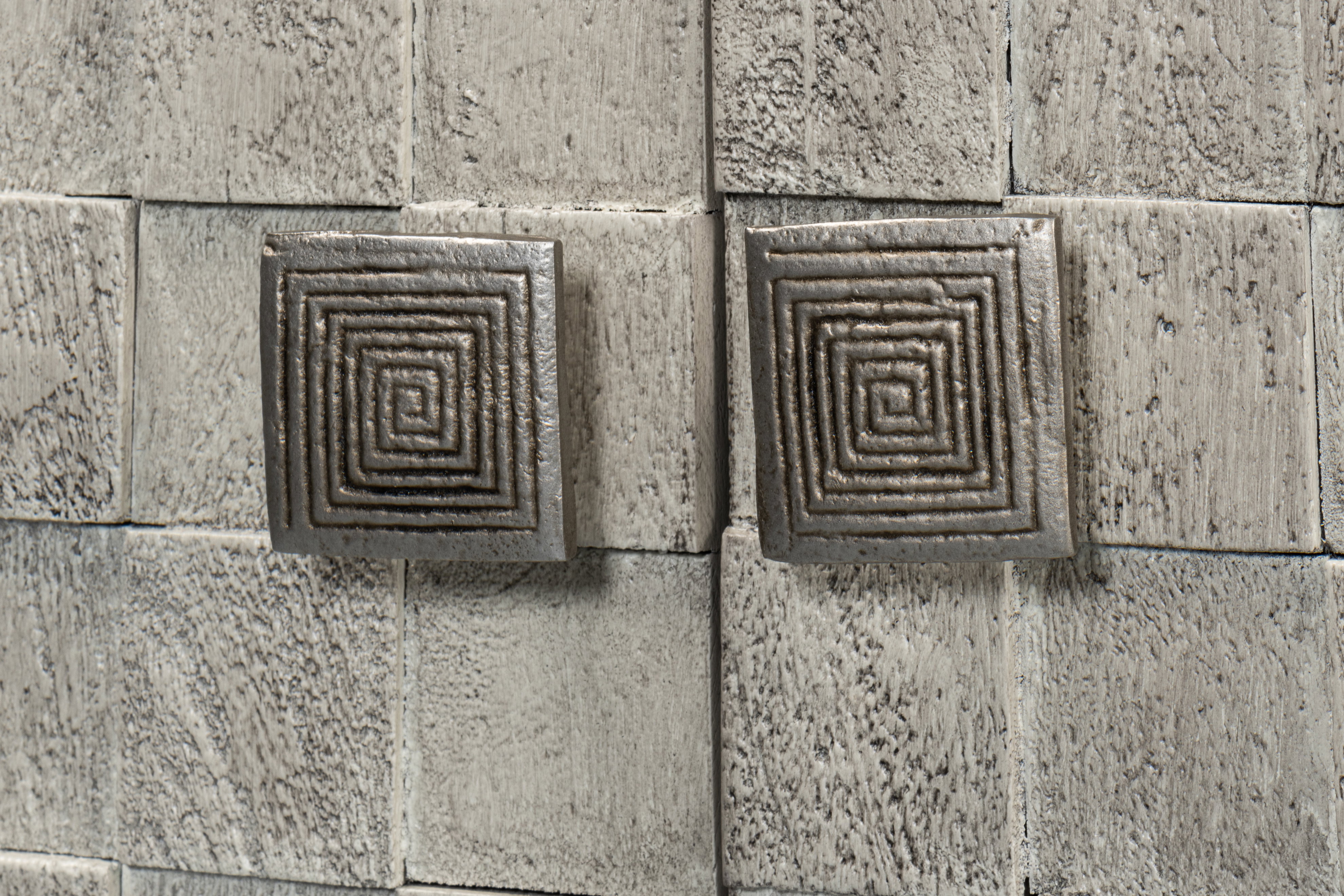 Cubist Four Door Sideboard, Cabinets & Sideboard by Sarreid, 79" length x 20" width x 34" height View 12