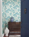 Brushstroke Floral Aqua Wallpaper thumbnail 1