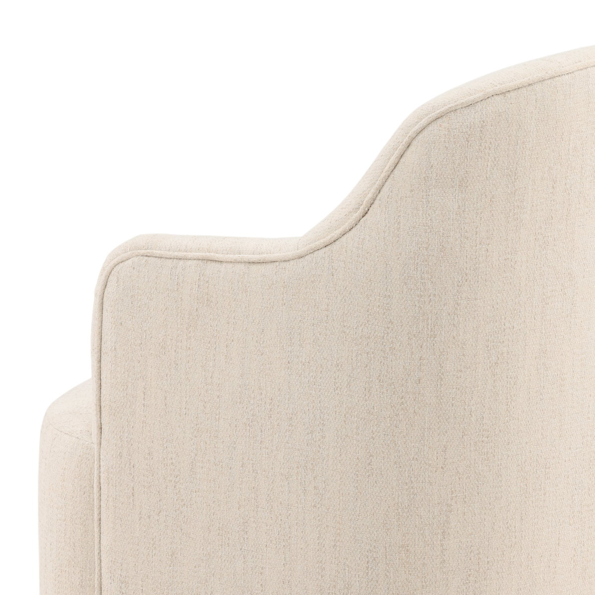 Londyn Dining Chair Cream, by Dovetail, 25" width x 35" height x 27.75" depth View 6
