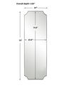 Lennox Nickel Tall Mirror, by Uttermost, 24" width x 72" height x 1.12" depth thumbnail 3