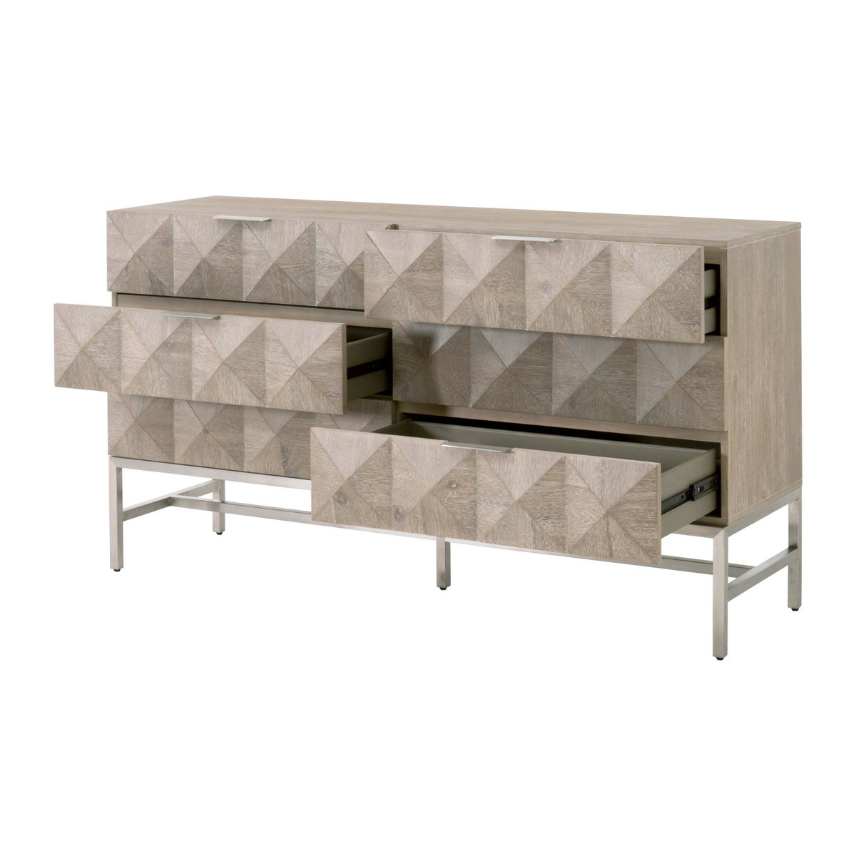 Atlas 6-Drawer Double Dresser, by Essentials for Living, 63" width x 35.5" height x 19" depth View 4