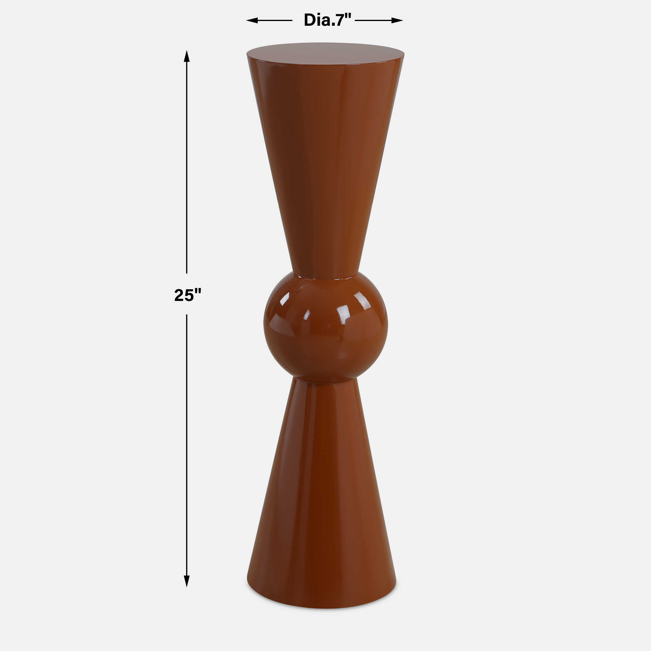 Hepler Gloss Terracotta Drink Table Hepler Gloss Terracotta Drink Table large image