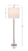 Sussex Nickel Buffet Lamp, Table Lamp by Uttermost, 10" width x 35" height x 10" depth thumbnail 3