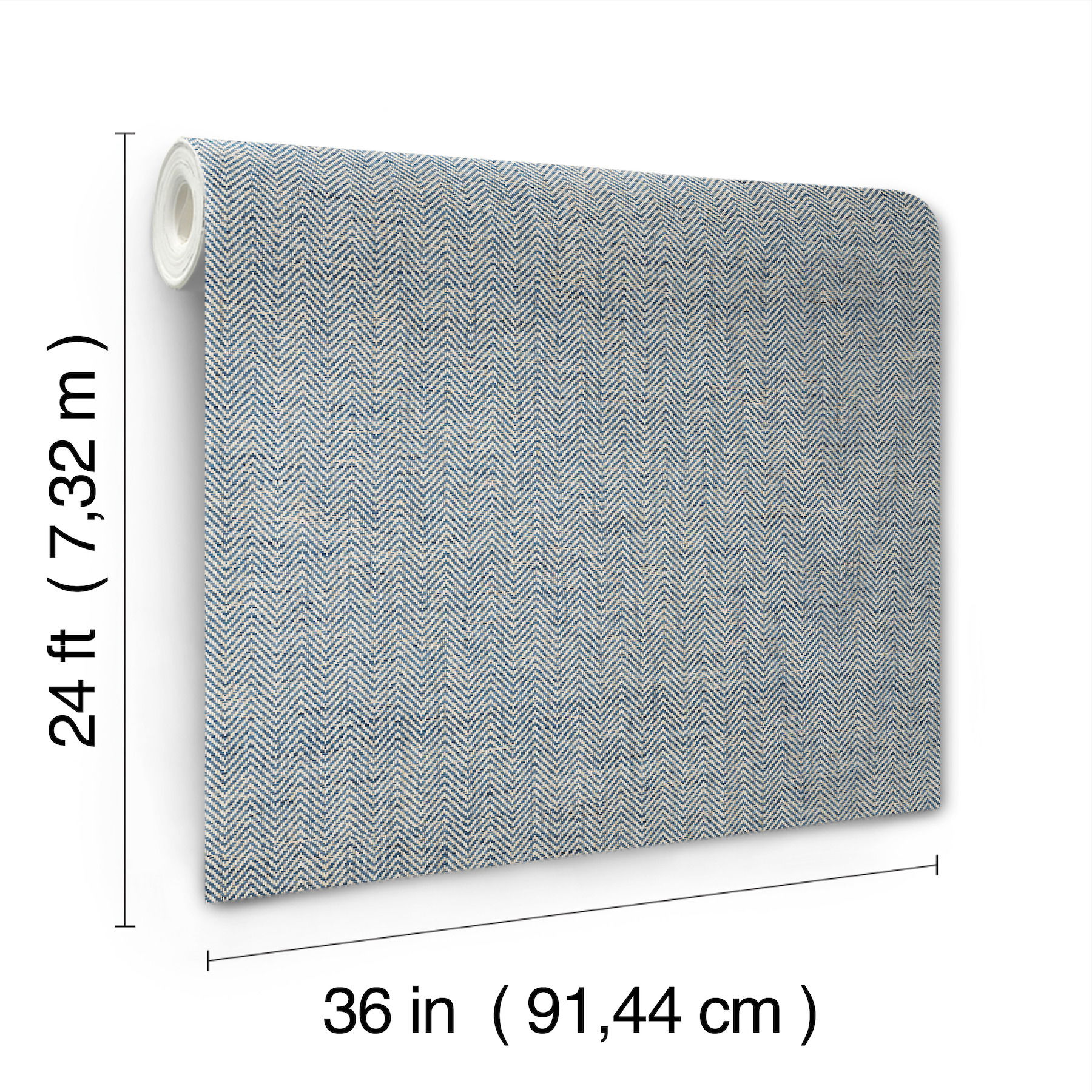 Tailored Weave Blue Wallpaper large image 