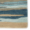 Fragment Abstract Handmade Tufted Wool Blue/Beige Area Rug thumbnail 2