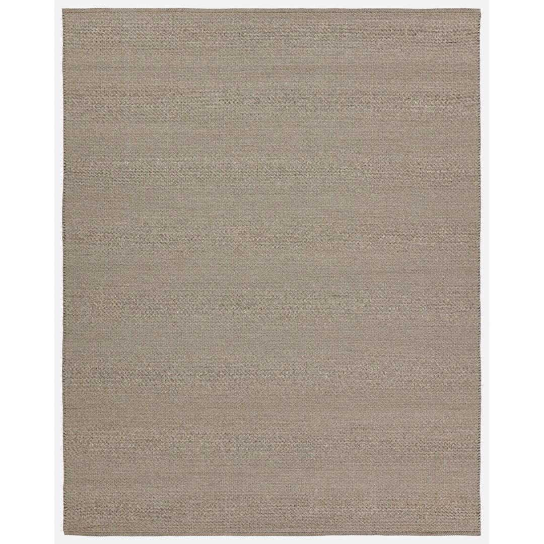 Rectangle Maverick Solid Color Hand Loomed Polypropylene/Polyester Indoor / Outdoor Area Rug in Li large image 