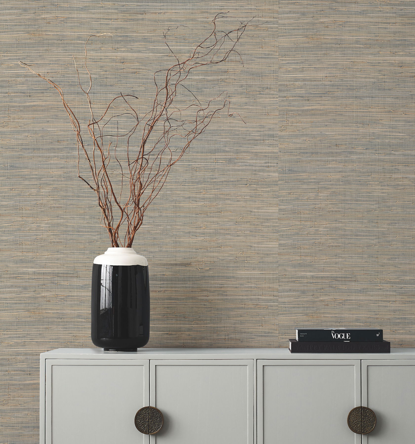 Knotted Grass Beige Wallpaper large image 