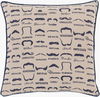 Wax that Stache Lumbar Pillow Down, Decorative Pillow by Surya, 13" length x 19" width thumbnail