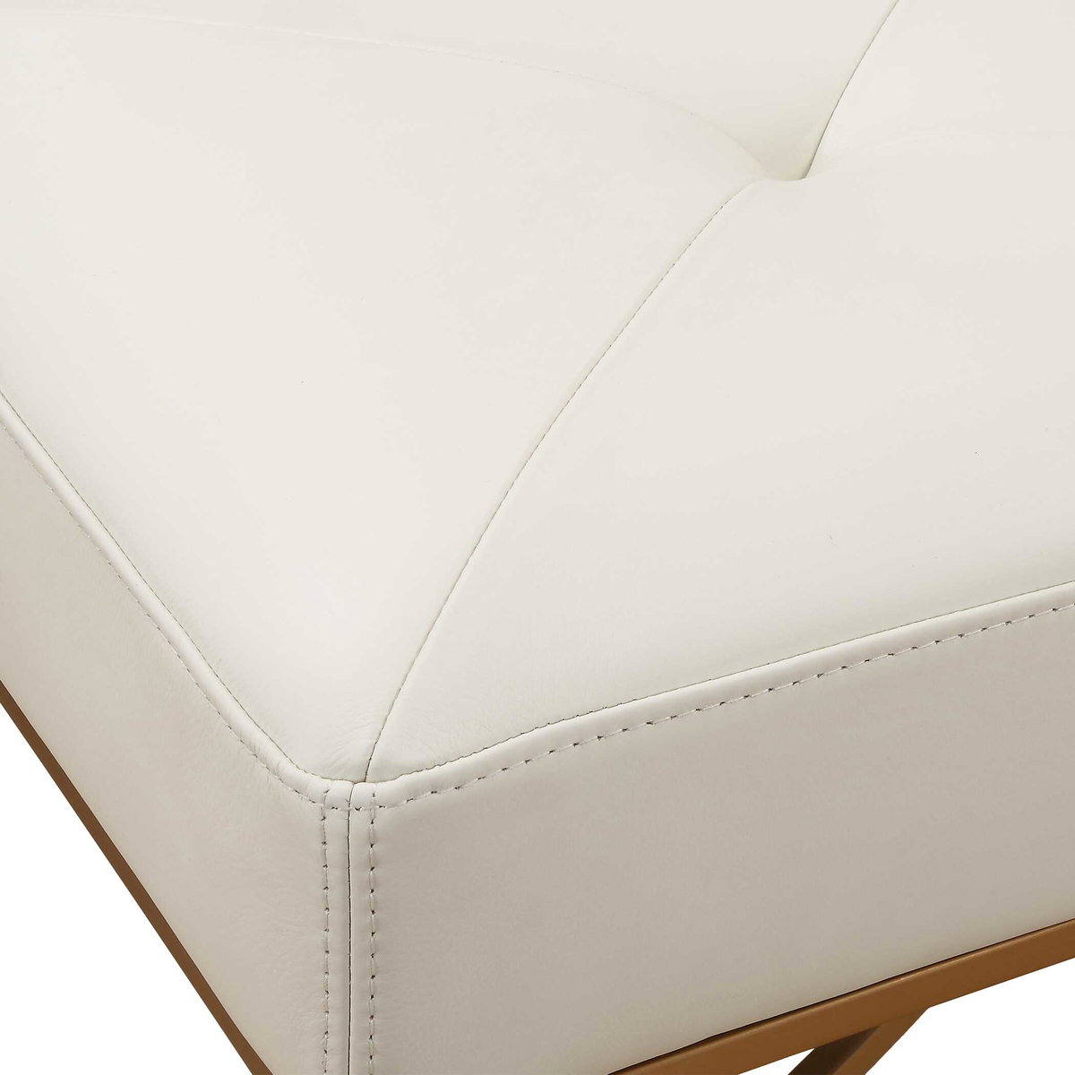 Swale Ivory Leather Bench, Benche by Uttermost, 53" width x 19" height x 16" depth View 7