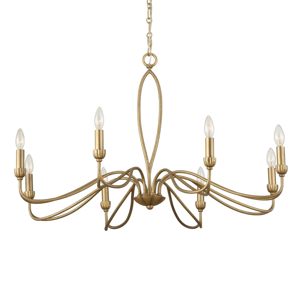 Corella 8 Light Chandelier, Pendant by Uttermost, 23" height x 40" diameter View 5