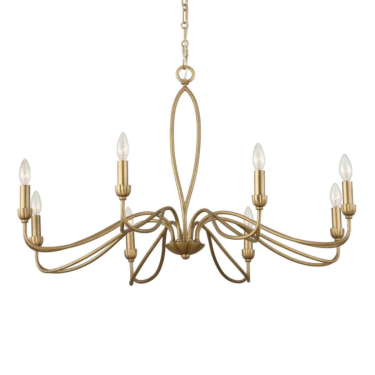 Corella 8 Light Chandelier, Pendant by Uttermost, 23" height x 40" diameter View 5