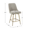 Bramwell Upholstered Counter Stool, Counter & Bar Stool by Uttermost, 20" width x 39.25" height x 23.5" depth thumbnail 3