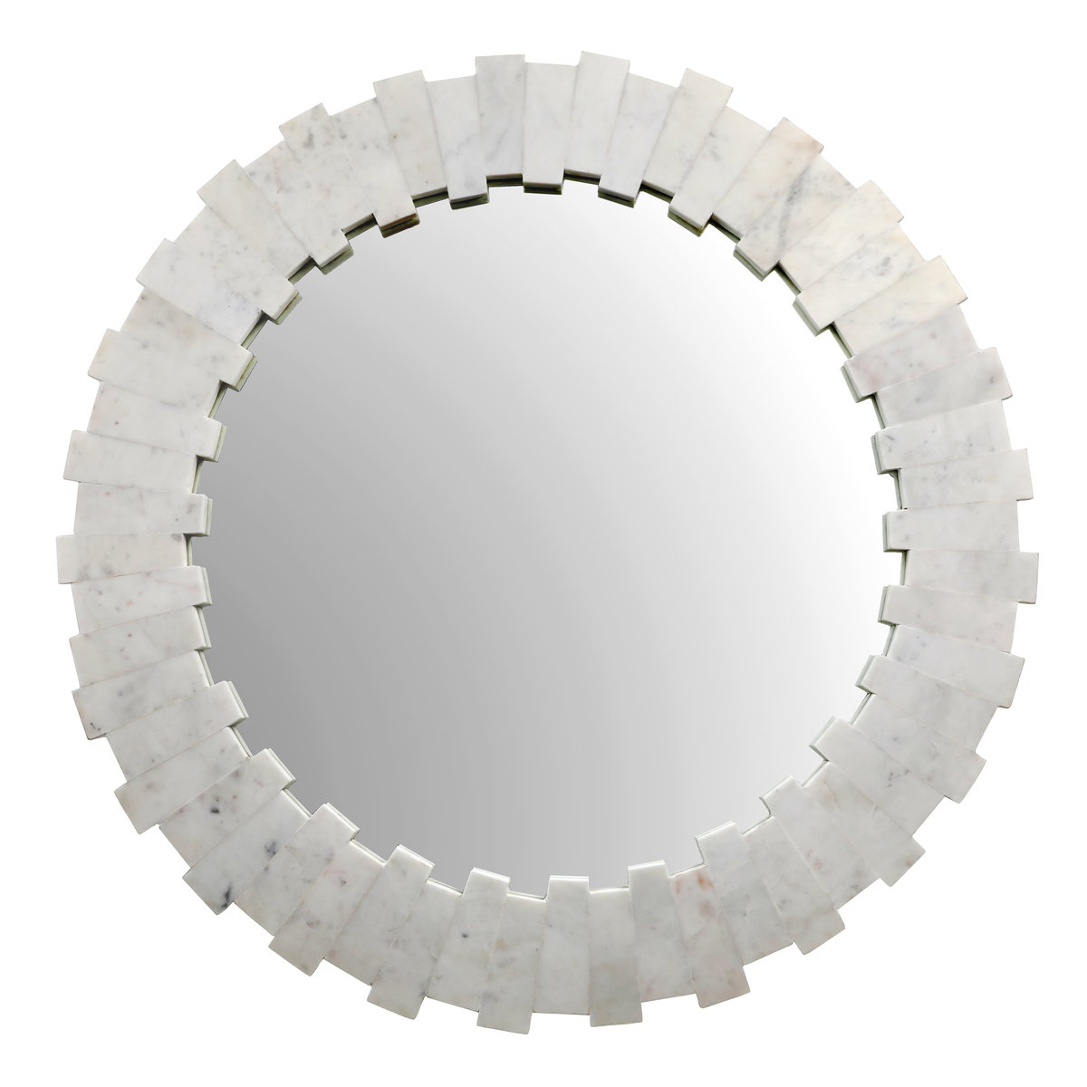 Raquel Mirror White, by Dovetail, 38.7" width x 1" height x 38.7" depth View 1