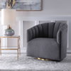 Cuthbert Modern Swivel Chair, Accent Chair by Uttermost, 31" width x 32.25" height x 32" depth thumbnail 4