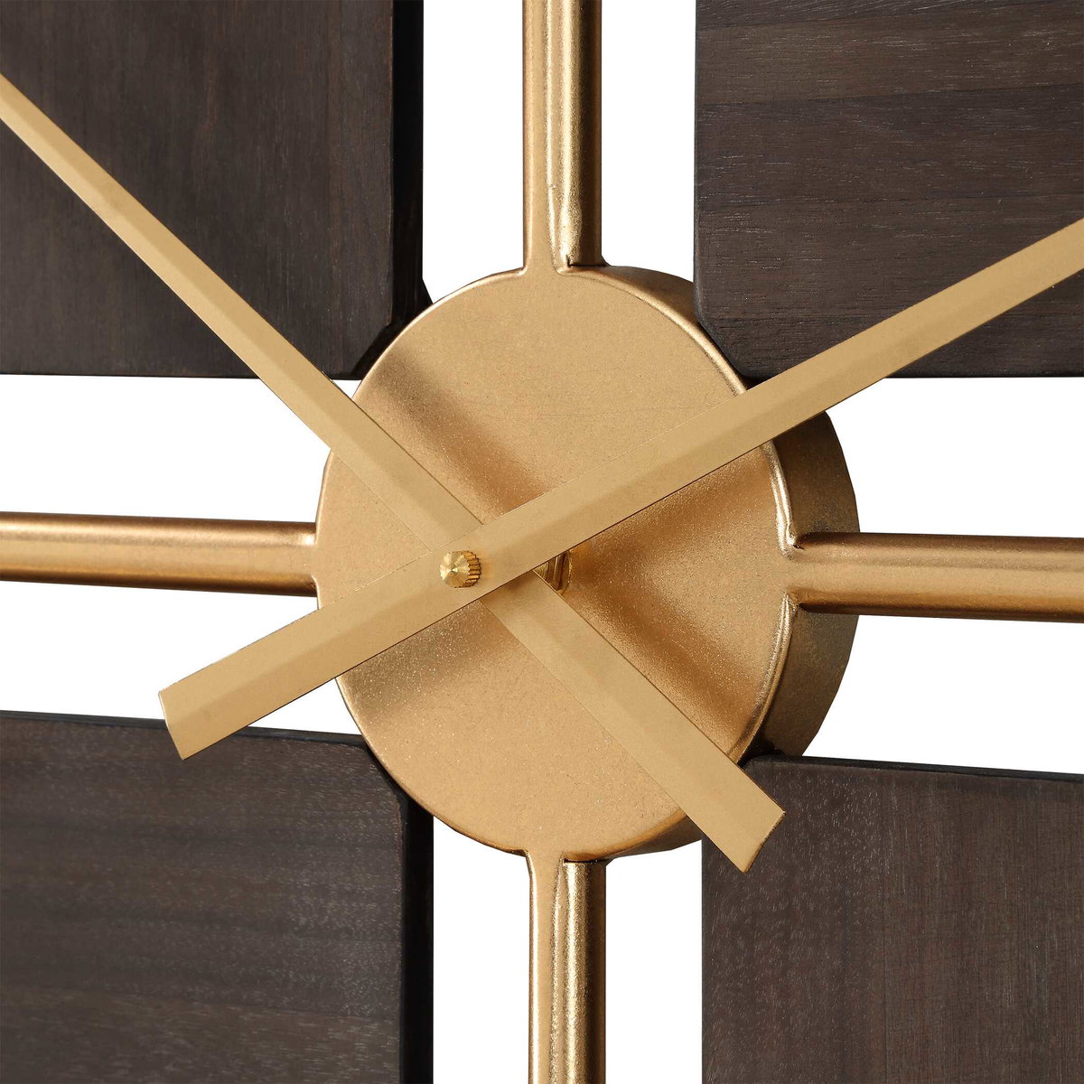 Walnut Elegance Wall Clock, by Uttermost, 42.12" width x 42.12" height x 2.62" depth View 5