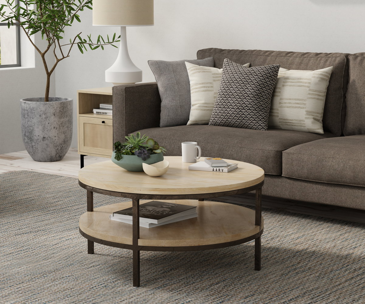 De Stiol Coffee Table, by Sarreid, 2'11" length x 2'11" width x 1'6" height View 13