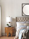 Broken Boucle Stripe Putty & Blue Wallpaper thumbnail 1