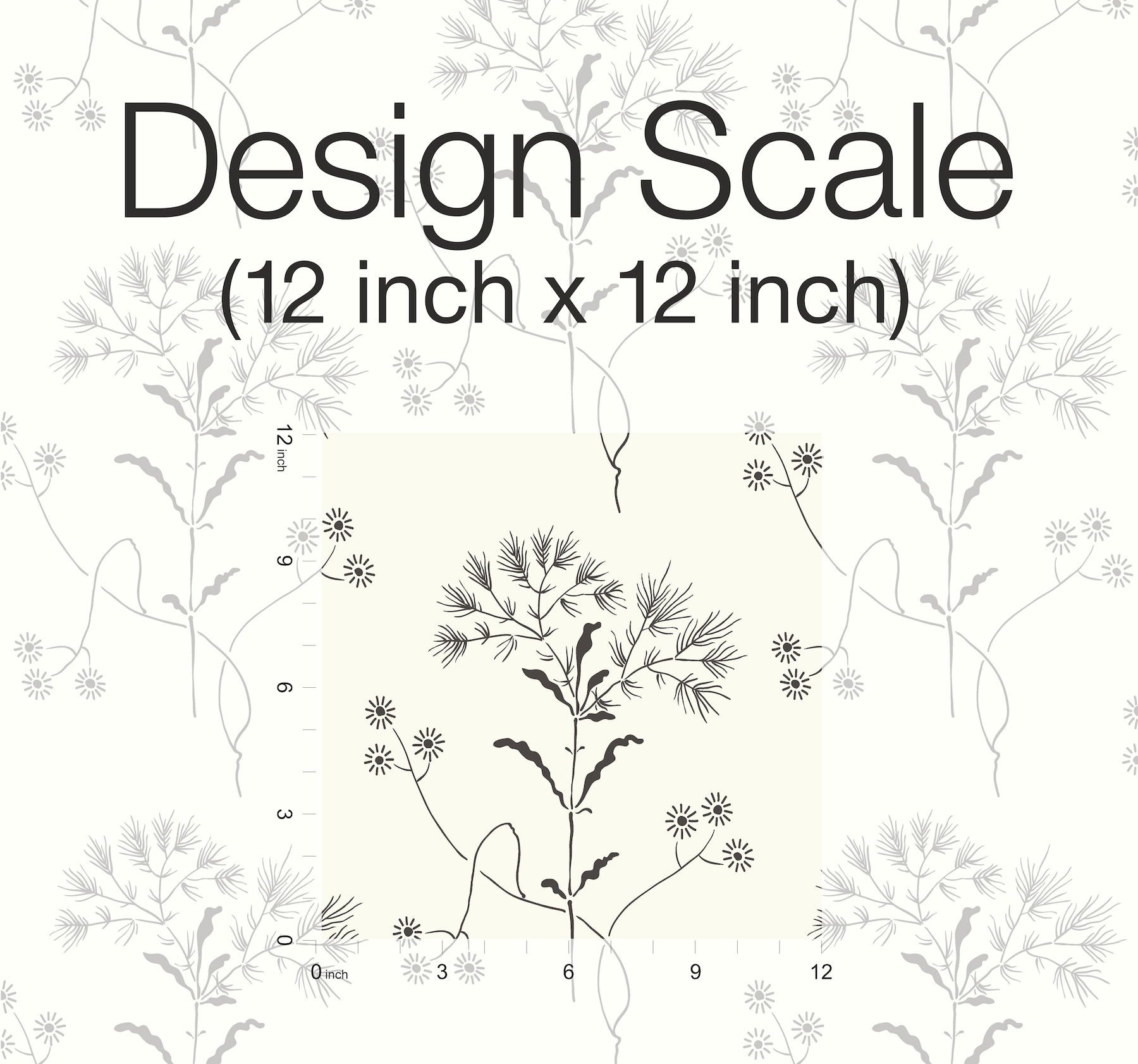 Magnolia Home Wildflower Black & White Peel & Stick Wallpaper large image 