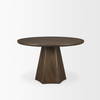 Jovani 48' Round Pedestal Dining Table | Modern | Dark Brown Wood | Seats 4, by Mercana, 48" length x 48" width x 30" height thumbnail 5