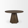 Jovani 48' Round Pedestal Dining Table | Modern | Dark Brown Wood | Seats 4, by Mercana, 48" length x 48" width x 30" height thumbnail 5