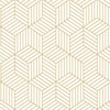 Stripped Hexagon White Peel & Stick Wallpaper, by York Wall, 16'6" length x 1'8.5" width x 0.02" depth thumbnail