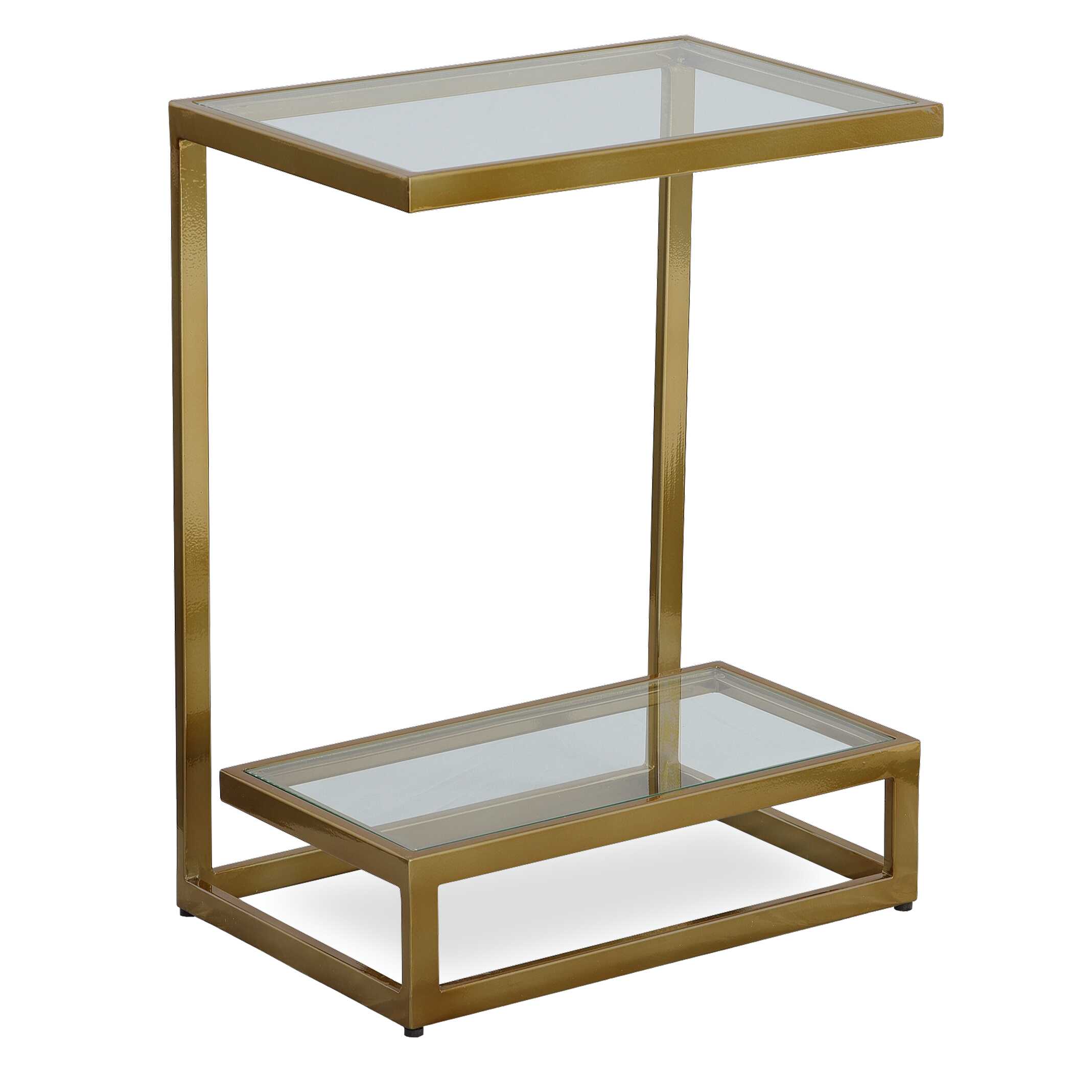 Musing Brushed Brass Accent Table, Furniture by Uttermost, 18" width x 24.25" height x 12" depth View 5