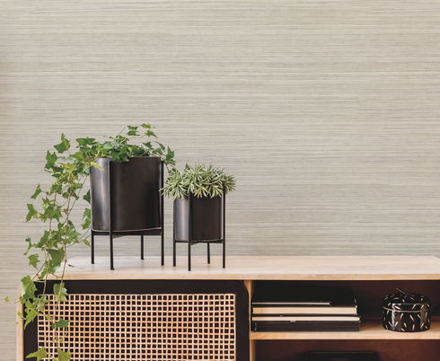 Fountain Grass Taupe Wallpaper