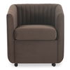 Jane Rolling Dining Chair Brown Velvet thumbnail 0