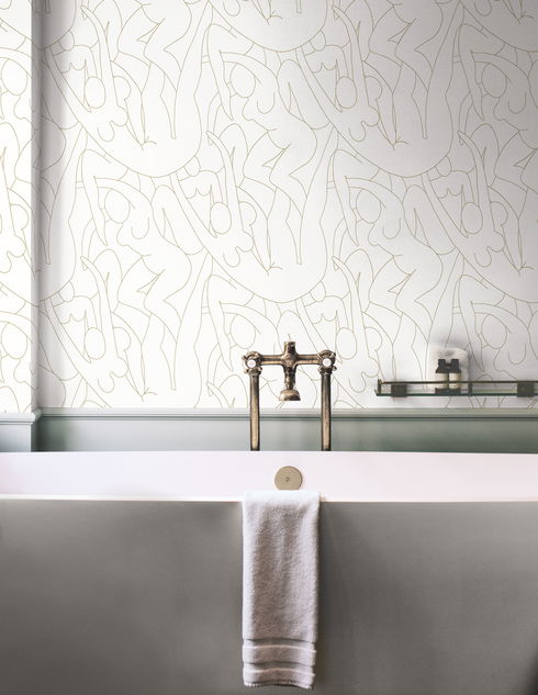 Head over Heels Gold Metallic Peel & Stick Wallpaper