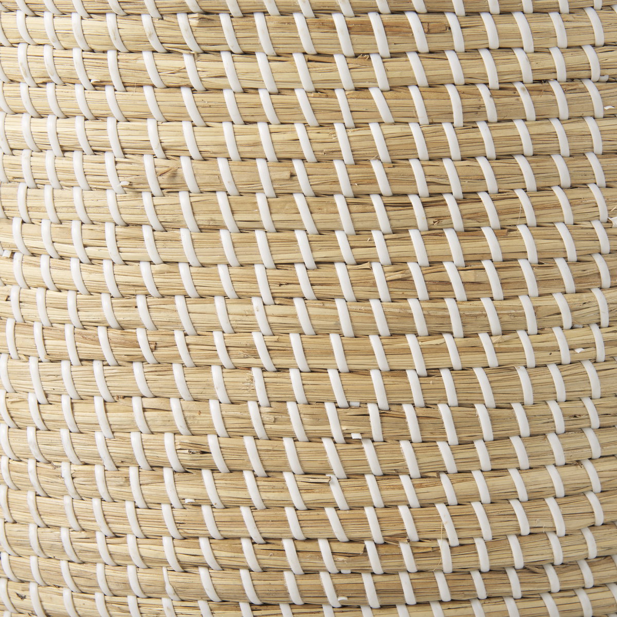 Olivia 15.7L x 15.7W x 17.3H Set of 3 Beige Seagrass Basket with Lid and Handles, Bins & Basket by Mercana, 18.5" length x 13.39" width x 14.57" height View 8