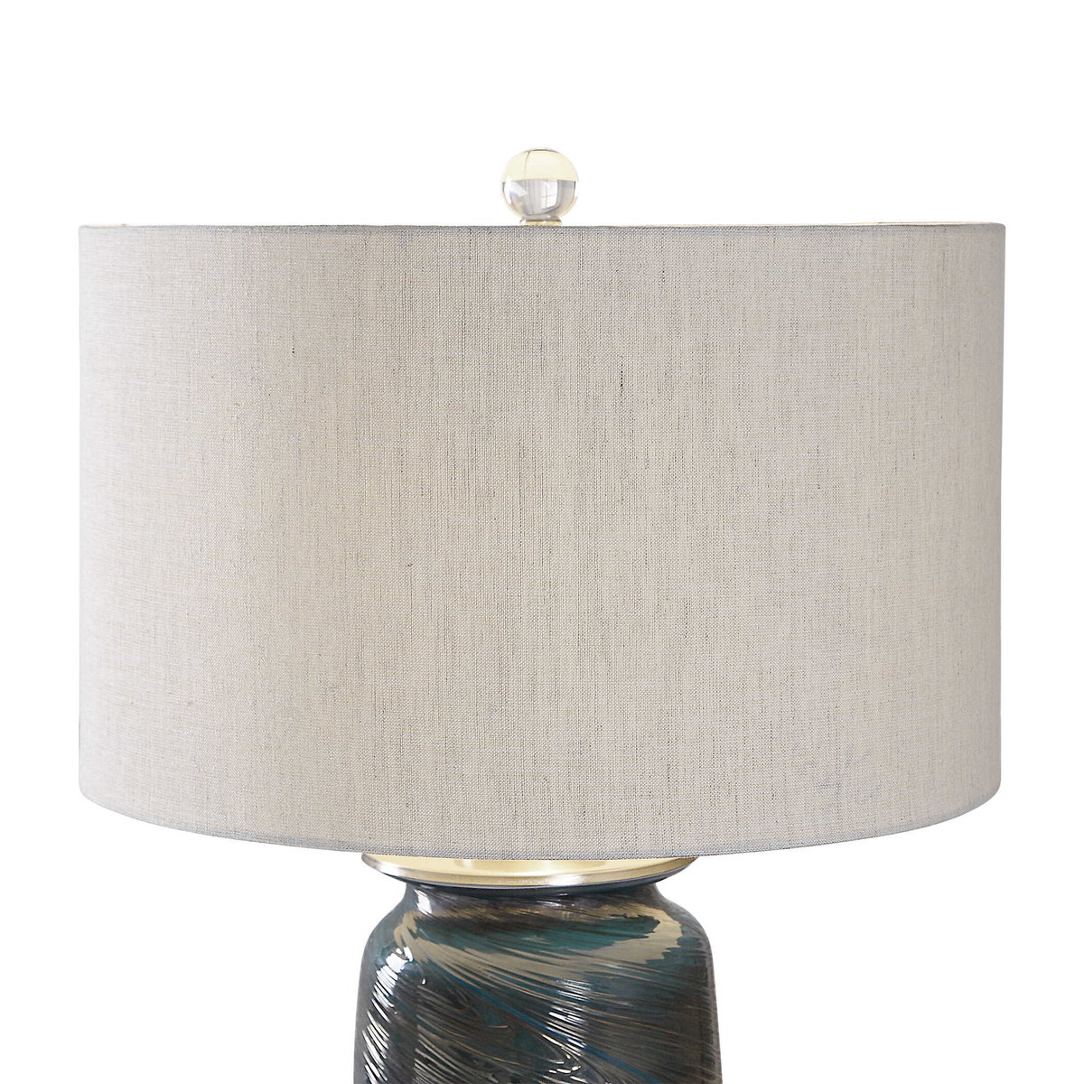 Olesya Swirl Glass Table Lamp, by Uttermost, 1'4" width x 2'6.25" height x 1'4" depth View 6