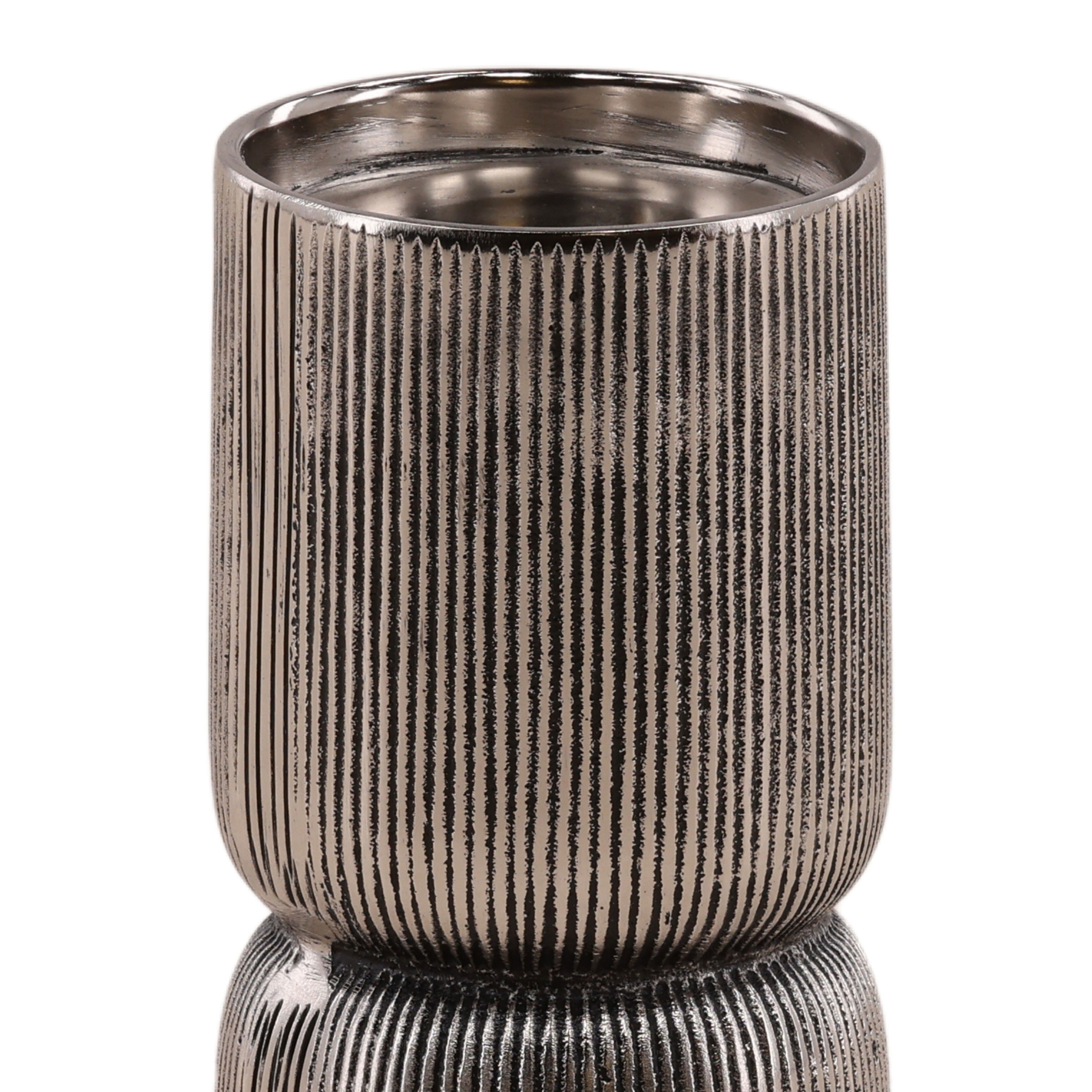 Jett Candle Holder Antique Nickel Small large image 