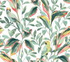 Tropical Love Birds White & Coral Wallpaper thumbnail 0