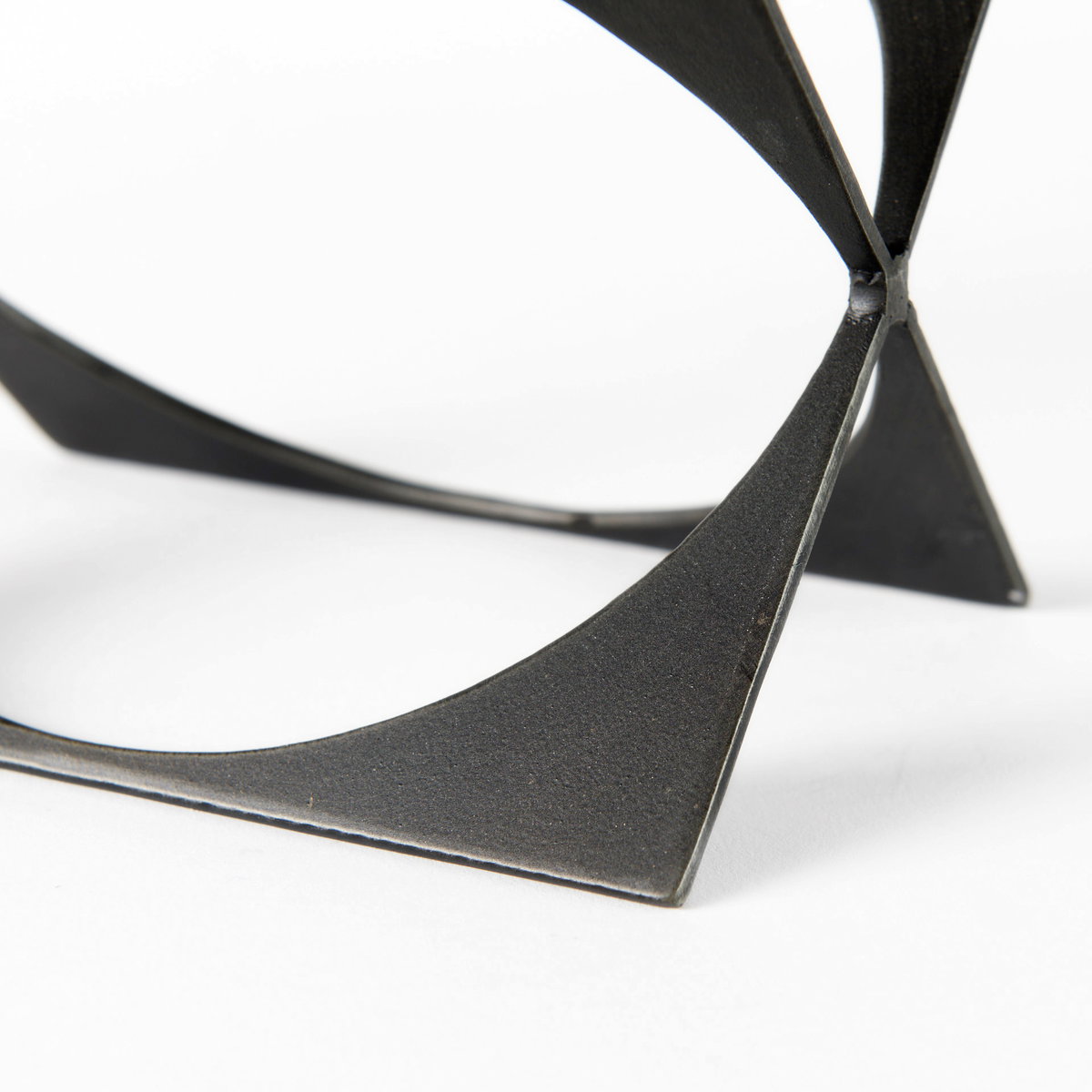 Lima Gunmetal Gray Metal Small Decorative Object, by Mercana, 6" length x 6" width x 6" height View 7