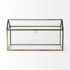 Hutt 16L x 6W x 9H Gold Glass Terrarium Box, Boxe by Mercana, 16.14" length x 5.91" width x 9.06" height thumbnail 2