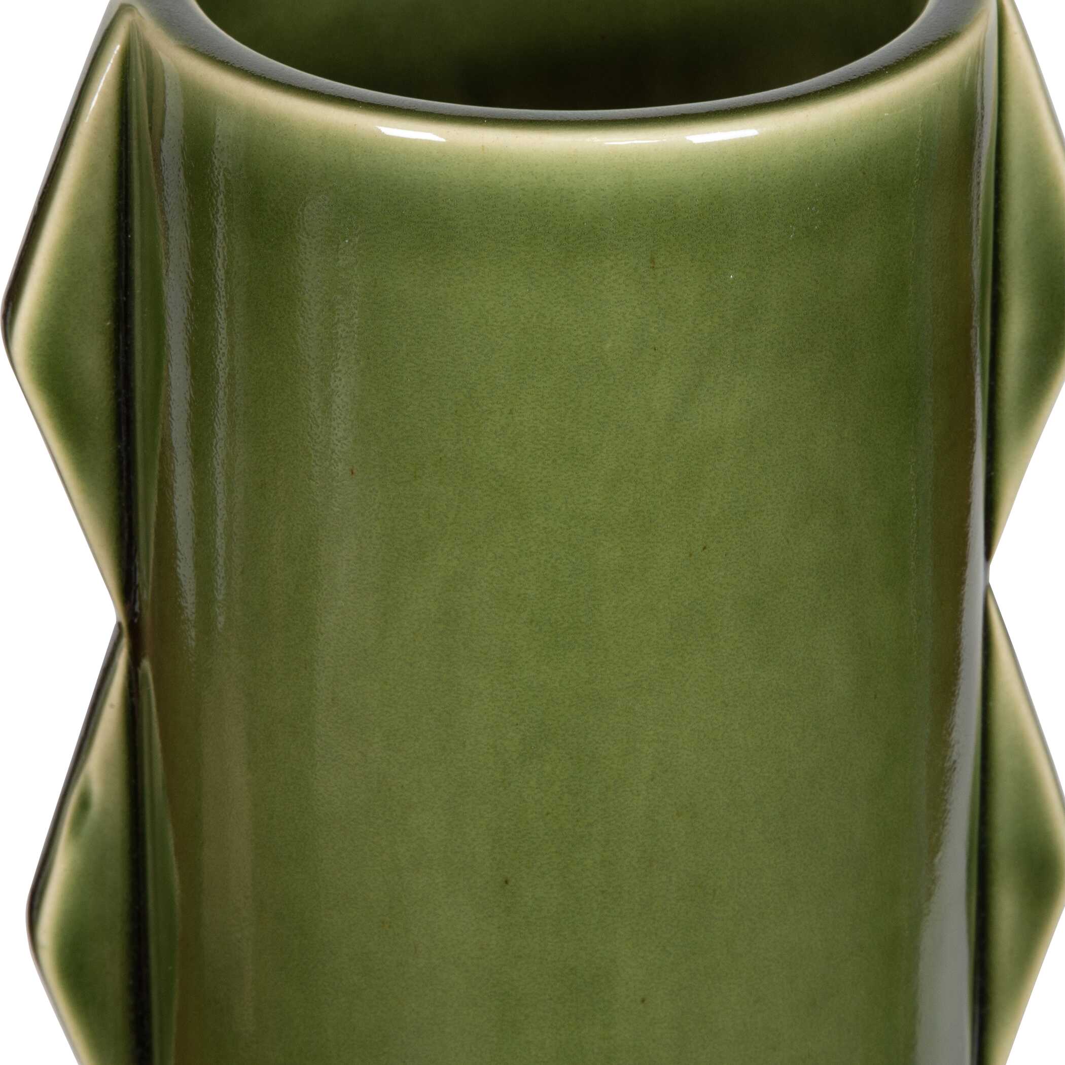 Meander Green Vases Set/2, Decorative by Uttermost, 5.75" width x 14" height x 4.5" depth View 5