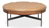 Corbet Cocktail Ottoman  Caramel Brown, by Sarreid, 3'3" length x 3'3" width x 1'4" height thumbnail 1
