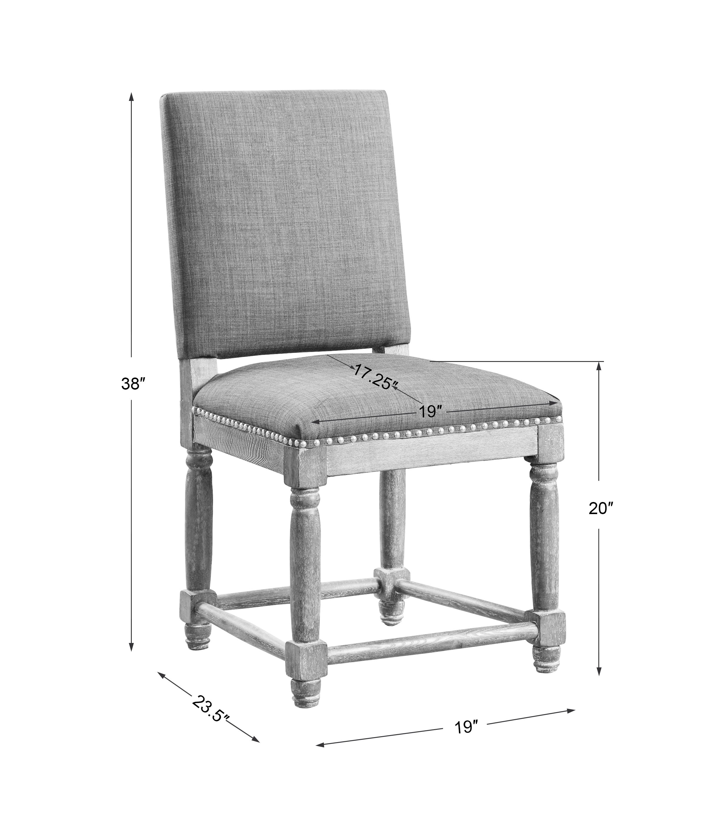 Laurens Gray Accent Chair, Furniture by Uttermost, 19" width x 38" height x 23.5" depth View 3