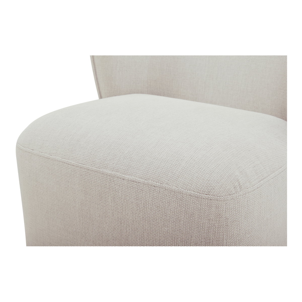Larson Rolling Dining Chair Heather Grey, by Moe's Home, 24" width x 33" height x 26" depth View 3