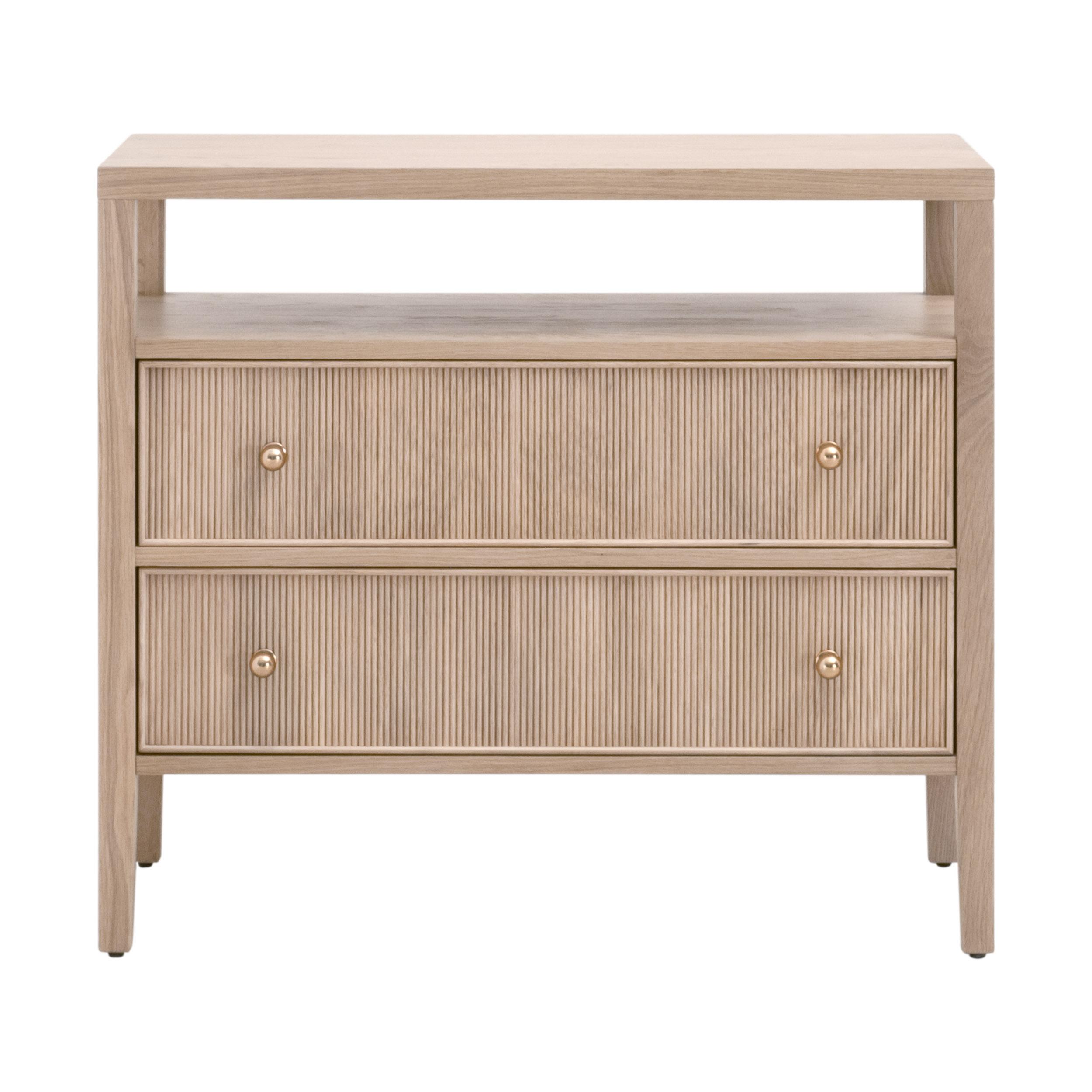 Highland Open Shelf 2-Drawer Nightstand, by Essentials for Living, 34" width x 30" height x 17" depth View 1