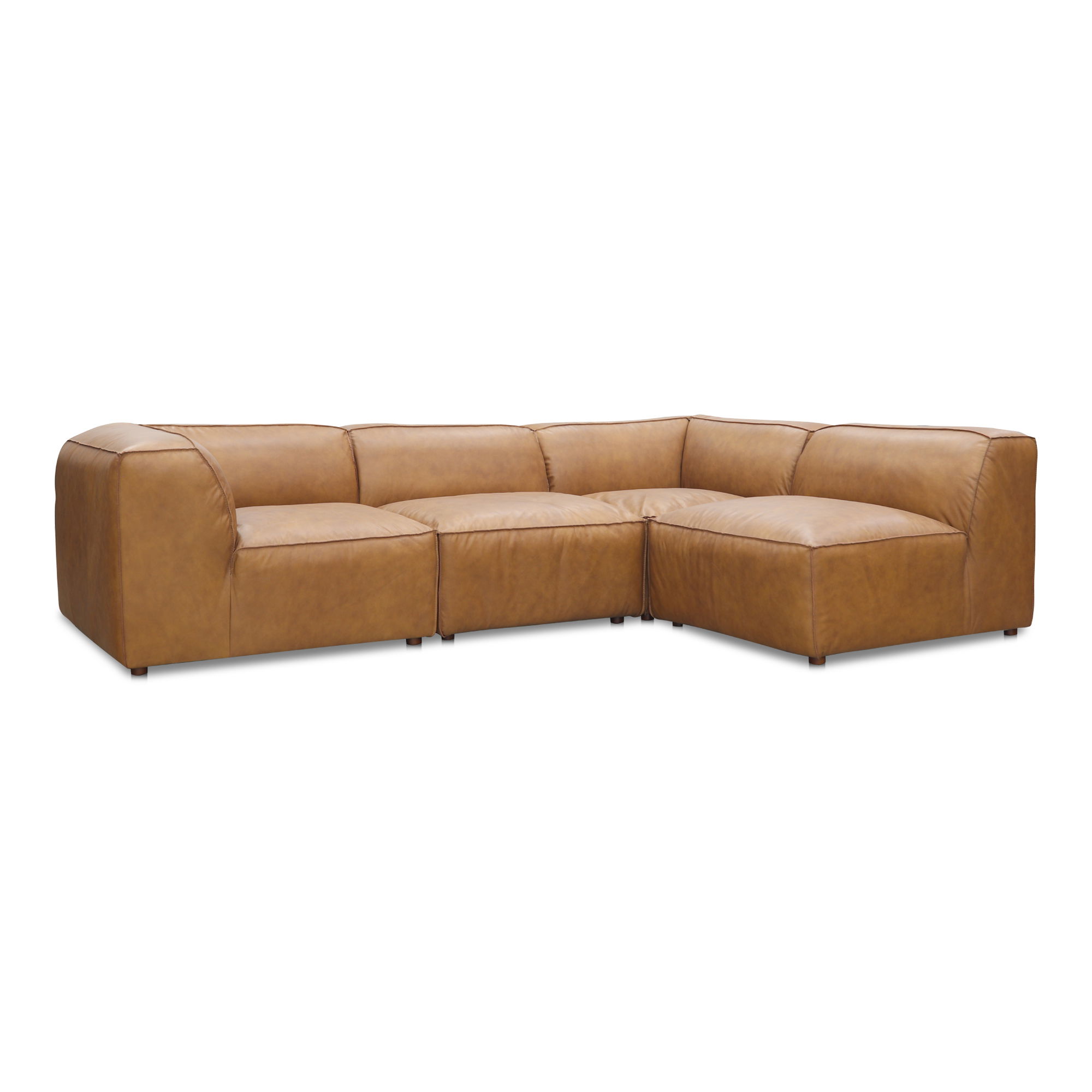Form Signature Modular Sectional Sonoran Tan, Sectional Sofa by Moe's Home, 112" width x 26" height x 71.5" depth View 2